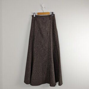 Women's Heathered Wool Blend A-Line Skirt - Charcoal - Approximate Size S or XS